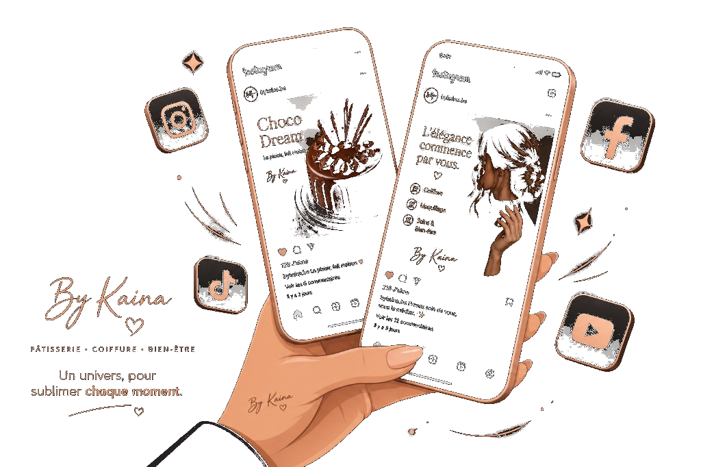 Publications réseaux sociaux — Instagram, Facebook, TikTok
